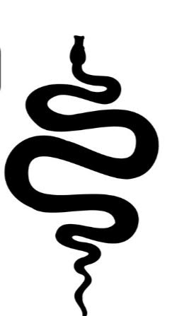 serpiente silueta negra minimalista enroscada